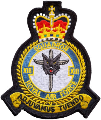 13 Squadron Royal Air Force gestickter Aufnäher Abzeichen - LETZTE PAAR