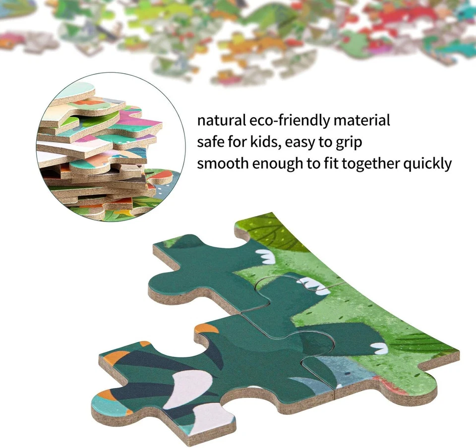 BBLIKE Puzzle Infantil de para niños Rompecabezas de Animales, puzle de 5  - Imagen 2 de 4