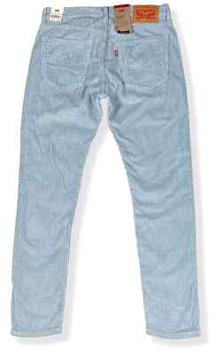 32'' - Levi's 512 Slim Taper Men's Light Blue 32x32 Thick Corduroy Jeans Pants