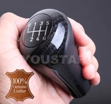USA STOCK 6 Speed Italian Leather Carbon Effect Weighted MT Gear Knob for BMW