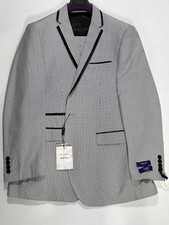 Mens Statement Italy Houndstooth 3 Piece Tuxedo 40R Formalwear NEW