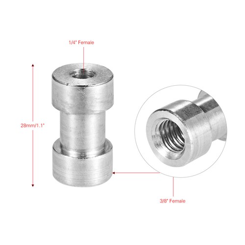 1/4"-20 to 3/8"-16 Threaded Screw Adapter Converter Female Spigot Reducer G4T7 - Picture 4 of 4