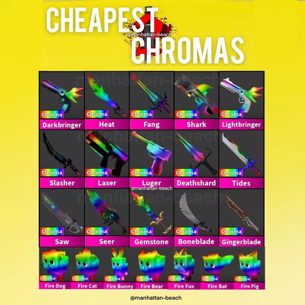 CHEAPEST MM2 SUPER RARE GODLY, Chroma. FAST Delivery Indonesia