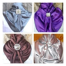 Wild Rag Scarf Western Cowboy Buckaroo Scarves Bandana Silky brown purple gray