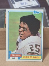 1981 CHARLES WHITE TOPPS NFL ROOKIE CARD RC #69 USC TROJANS CLEVELAND BROWNS . rookie card picture