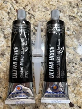 2-Pack Permatex 82180 Ultra Black Oil Resistance RTV Silicone Gasket Maker 3 Oz.