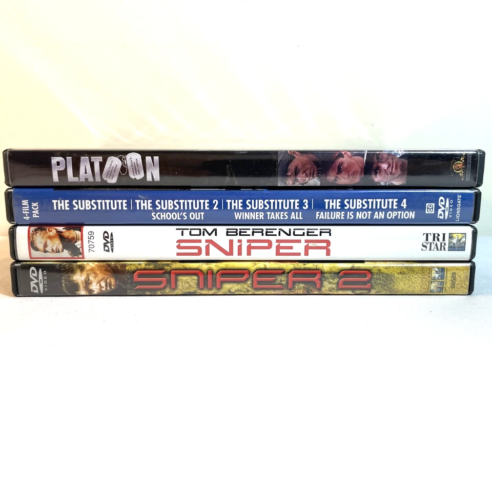 PLATOON / THE SUBSTITUTE 1-4 / SNIPER 1 & 2 (DVD) Tom Berenger - Action Drama - Image 2 of 4