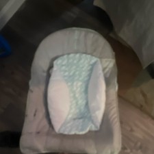 Portable Baby Swing Gray White Light Blue Cushion for Infant