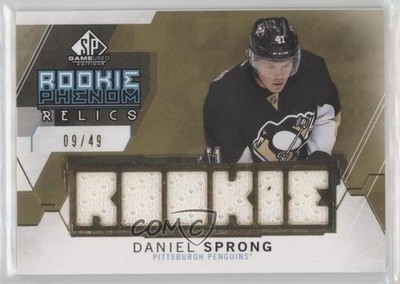 2015-16 SP Game Used Edition Rookie Phenom Relics Gold 9/49 Daniel Sprong RC g3b