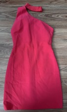 Alice + Olivia Shoshana One Shoulder Silk Dress in Red Women’s Size 0