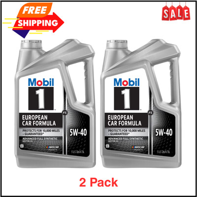 Mobil 1 FS European Car Formula Full Synthetic Motor Oil 5W-40, 5 Quart x2