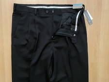 Perry Ellis Portfolio 36X30 Black Dress Pants Flat Front Travel Luxe Classic Fit