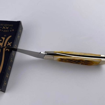 Case XX RussLock 00260 Amber Bone Handle Mirror-Polished Blade