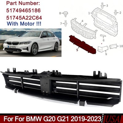 #51749465186 FRONT BUMPER LOWER ACTIVE SHUTTER GRILLE FOR 2019-2023 BMW 330I G20
