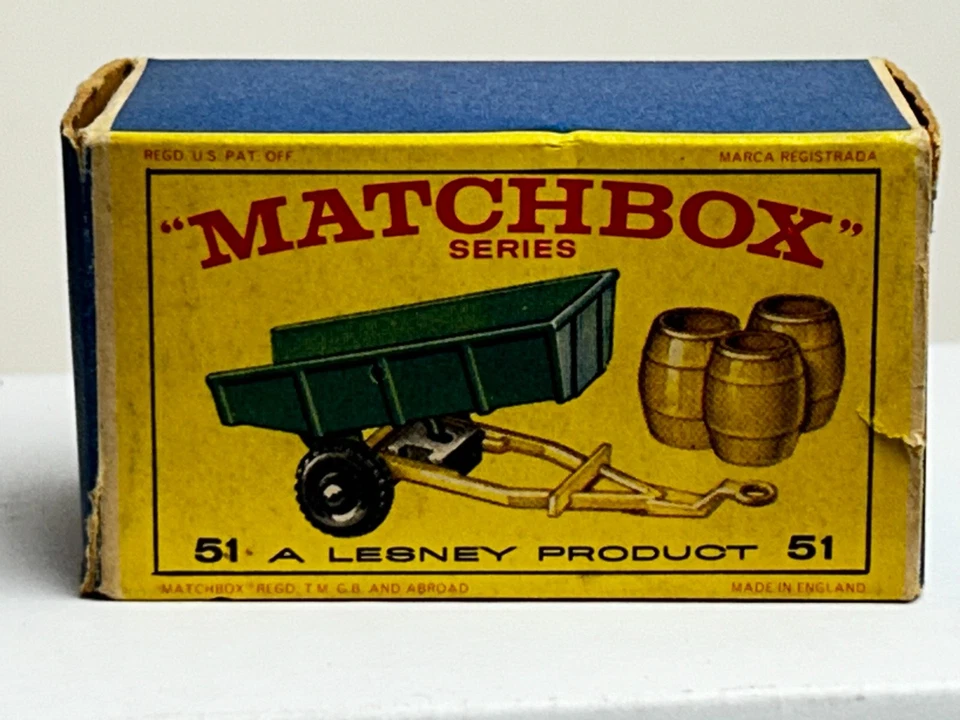Matchbox No. Remolque basculante John Deere 51 y barriles con caja original Foto 3 de 4