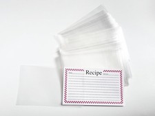 Clear 3x5 Inch Recipe Card Cover,Index Sleeve,100 Pack Inches,