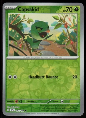 Capsakid 012/191 Common Surging Sparks Pokemon Reverse Holo Near Mint