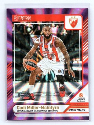 Codi Miller-McIntyre 2024-25 Donruss EuroLeague #55 Purple Laser #/99