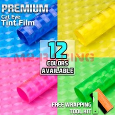 Cateye Style Headlights Tint Taillight Fog Lights Lamp Car Vinyl Film Protective