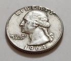 1964 Washington Quarter • NMM 90% Silver • Strong Detail    X180