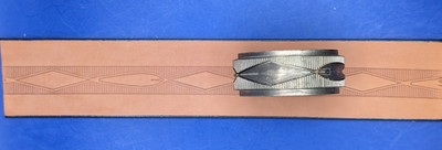 Leather Embossing Machine Roller Diamond and Long Oval Pattern #4207 Solid Brass
