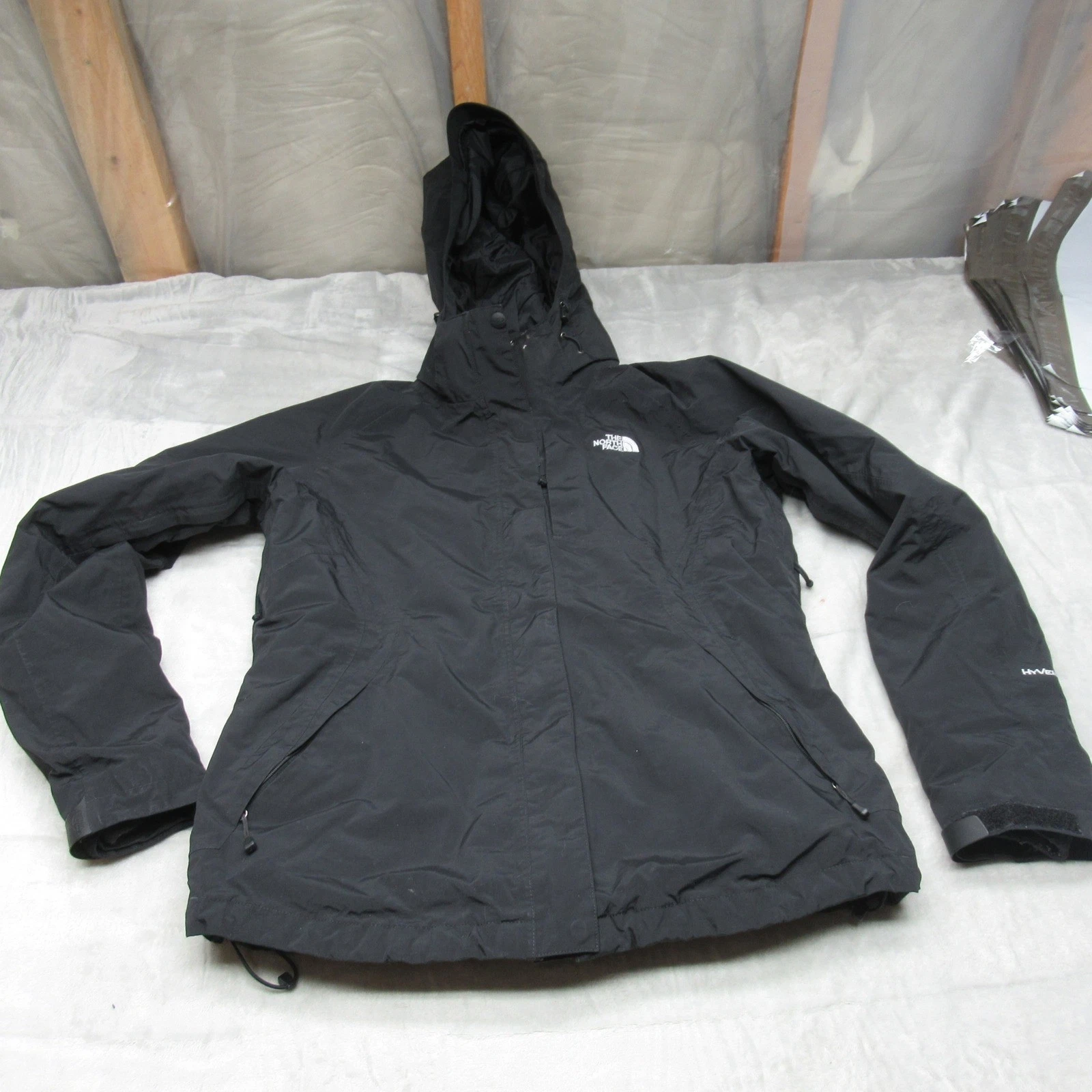 North Face Jacket Womens Large Black Waterproof Hooded Removable Liner 3in1 Snow