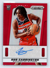 BUB CARRINGTON ROOKIE AUTO 2024-25 Panini Prizm Deca Red /99 Wizards #PDS-BUB