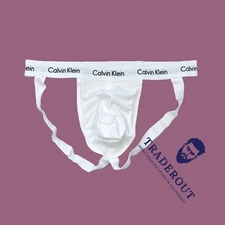 Calvin Klein CK men white cotton jock strap jockstrap underwear S M L XL