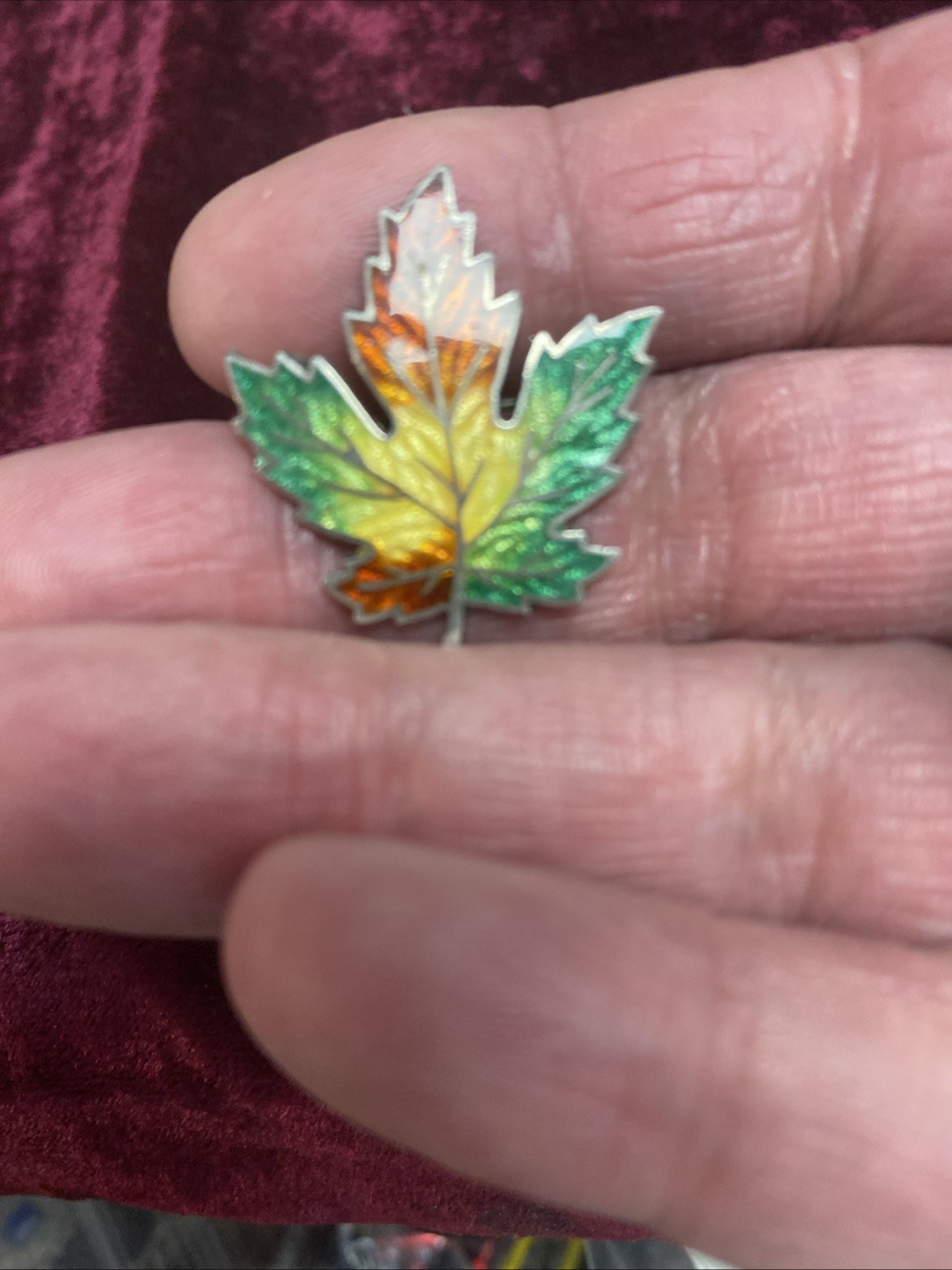 Sterling Silver Maple Leaf Pin - image 3