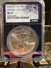 2013 (W) American Silver Eagle Struck at West Point Mint NGC MS70 Purple Core