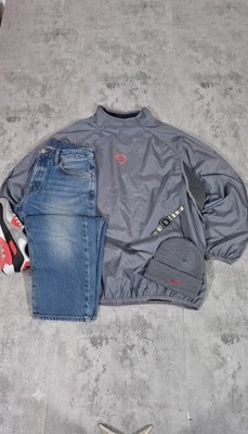 Seltene Nike graue Windbreaker Vintage 90er Sportswear Gr. XL Archiv