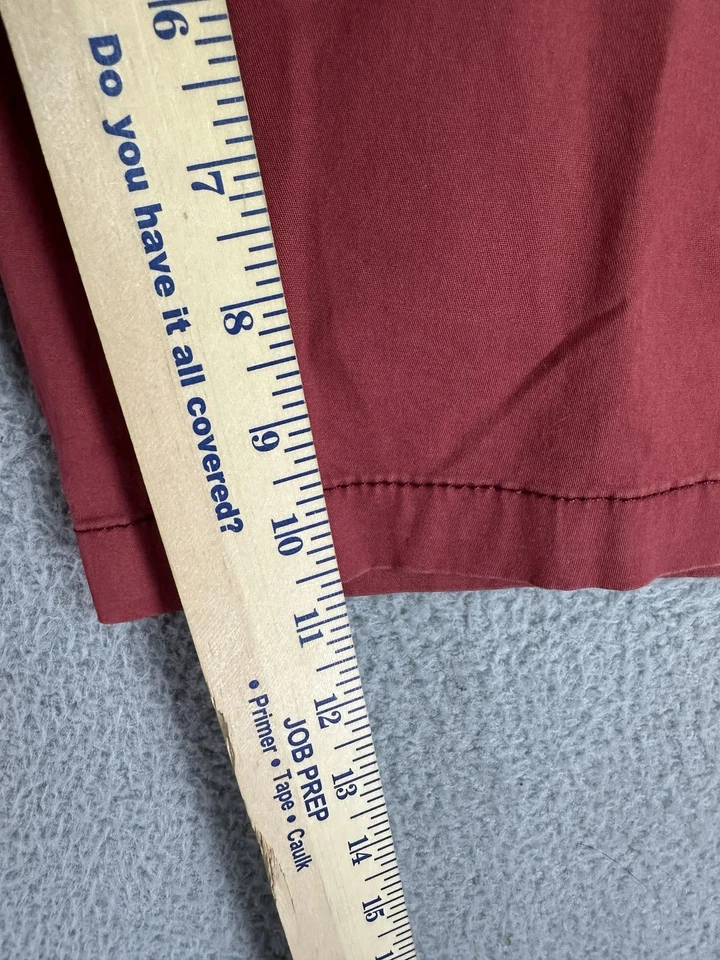 Pantalones Cortos Lee Para Hombres 42 Rojo Quemado Chino Sarga Elastizados Frente Plano Informal Cremallera Mosca Golf Foto 4 de 4