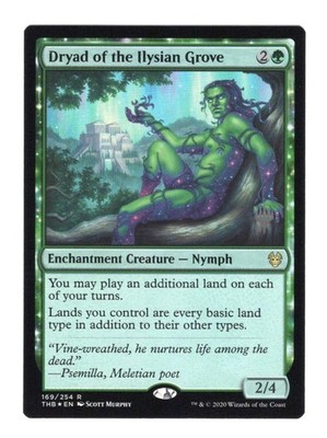 Dryad Of The Ilysian Grove Foil *PROMO* MTG THB MT/NM Plainswalker Stamp