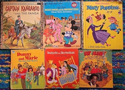 Vtg 60s 70s Tv/movie Kids Book Lot - Donny & Marie, Fat Albert, Mary Poppins