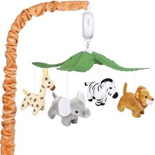 Safari Animals Baby Musical Crib Mobile - Jungle Animals Mobile for Crib with...