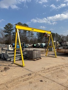 12' BHS GANTRY CRANE w/ COFFING MT 60024.3 HOIST 3-TON CAPACITY