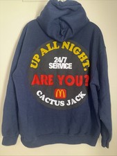 Felpa con cappuccio Travis Scott Cactus Jack Up All Night Sticker McDonald's taglia Medium M