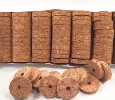 Cork Rings, 12 Deep Red Burl 1 1/4” X 1/4”X 1/4”