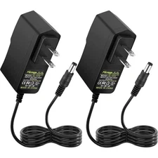 Facmogu 2 Pack 12V 1A AC/DC Power Supply, 100-240V AC to DC 12V 1A Power Adap...