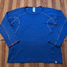 The North Face Blue Sportswear Thermal Retro Tech Long Sleeve Shirt XL