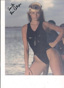 KIM ALEXIS Model Actress  autographed SIGNED 8x10 scuba gear photo  UACC COA
