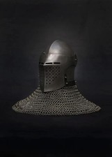 Spoleto Bascinet Helmet Medieval Combat,Ready SCA Buhurt Armor Christmas Gift