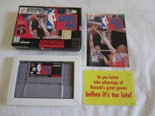 NBA Give 'n Go (SNES) Super Nintendo CIB Complete Konami 1995 RARE