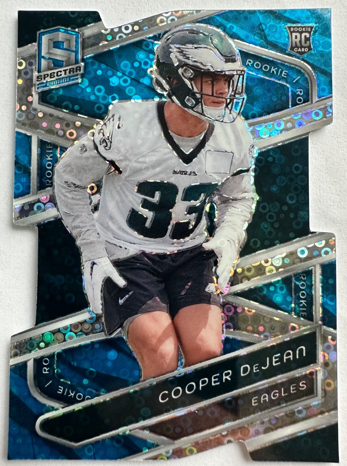 2024 Panini Spectra #168 Cooper DeJean Neon Blue Die-Cut 18/50 (RC)