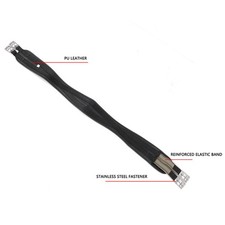 English Chafeless Girth Stainless Steel Buckle PU Leather Anti Slip Curved