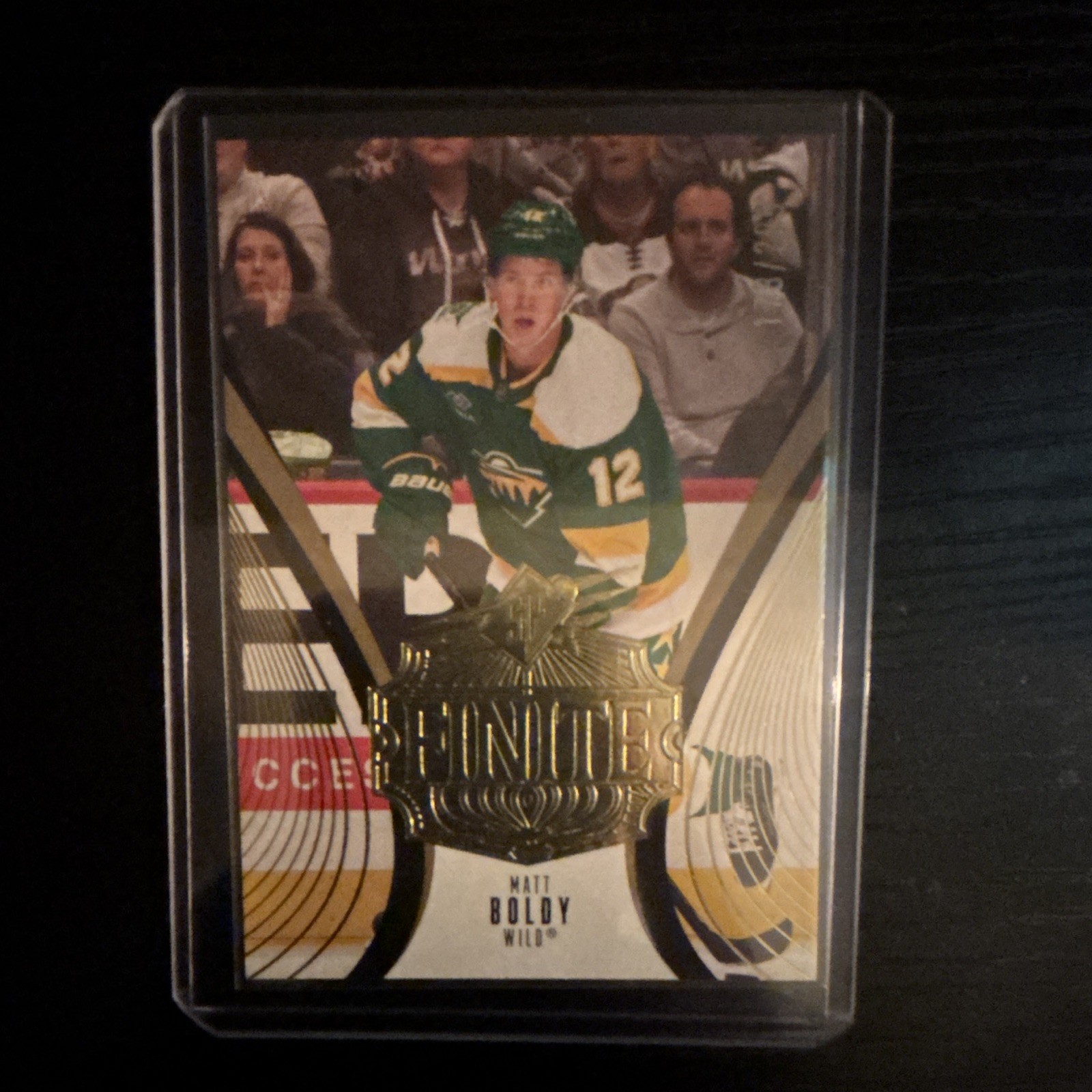 Upper Deck 2025-26 SPx Finite Gold Matt Boldy #9 Minnesota Wild Hockey Card /299