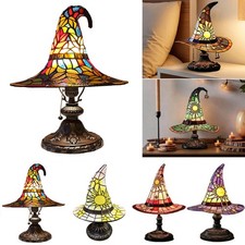 Stained 3D Witch Hat Lamp Resin Creative Retr...