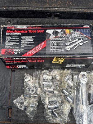 Sears Craftsman USA Rare 82pc Mechanics Tool Set 33586 Old School Ratchets Nos