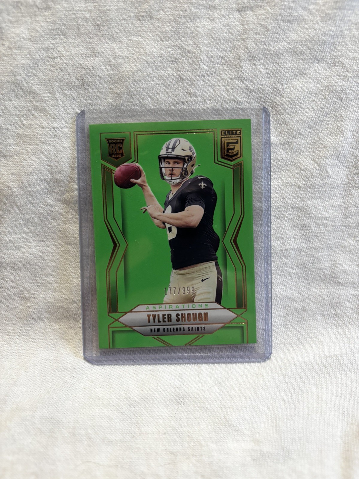 Tyler Shough 2025 Panini Donruss Elite Aspirations Lime Green /999 #178 (RC)