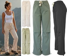Women Quick Dry Cotton Blend Summer Hiking Pants Outdoor Stretch Travel Trousers